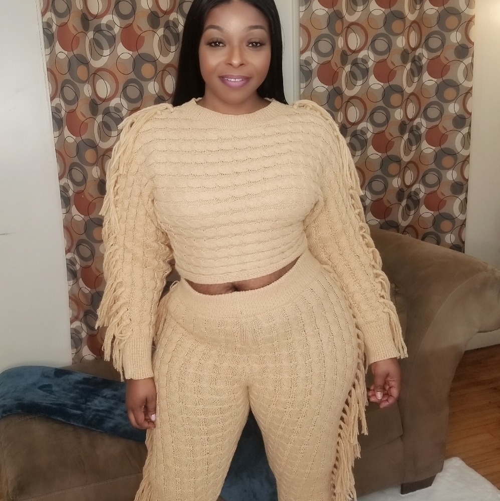 Cropped Sweater Set